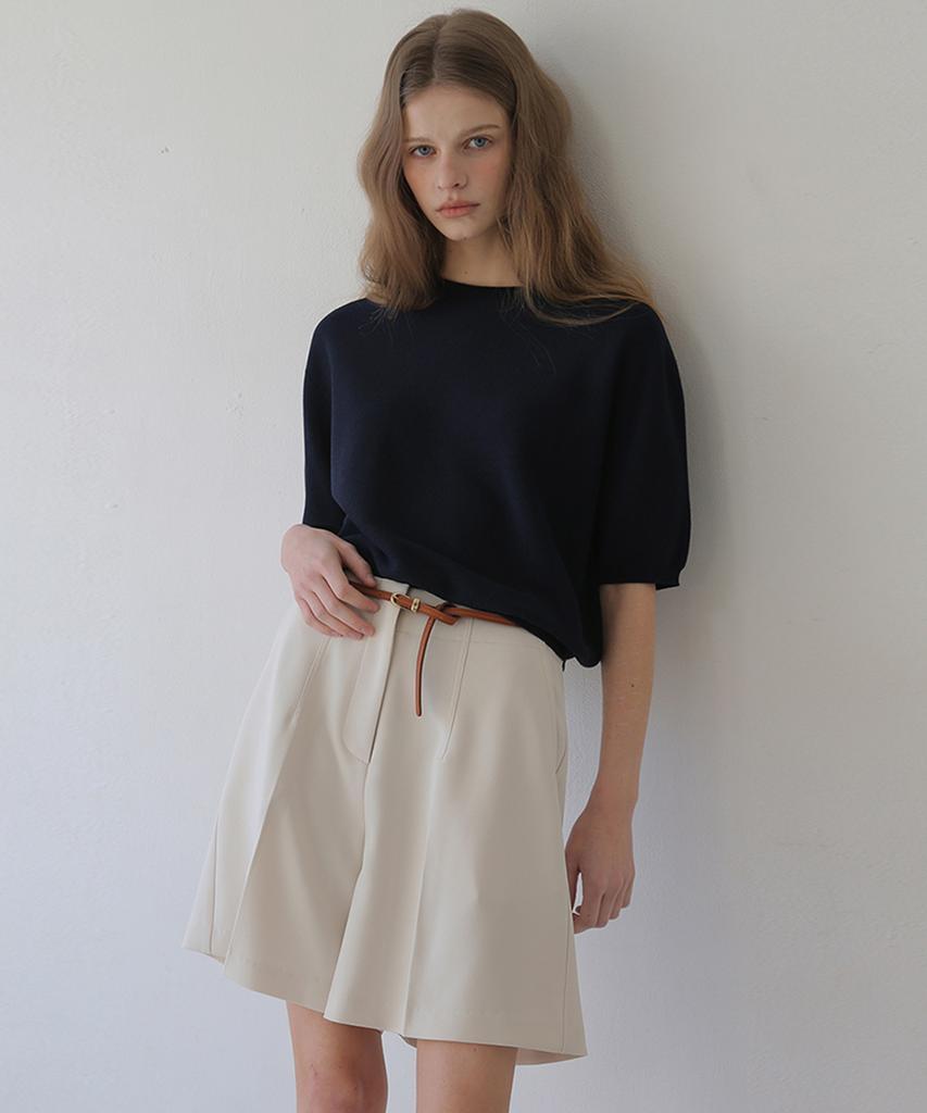 Beleunepeu Whole Garment Rolled Round Knit (4 Colors)