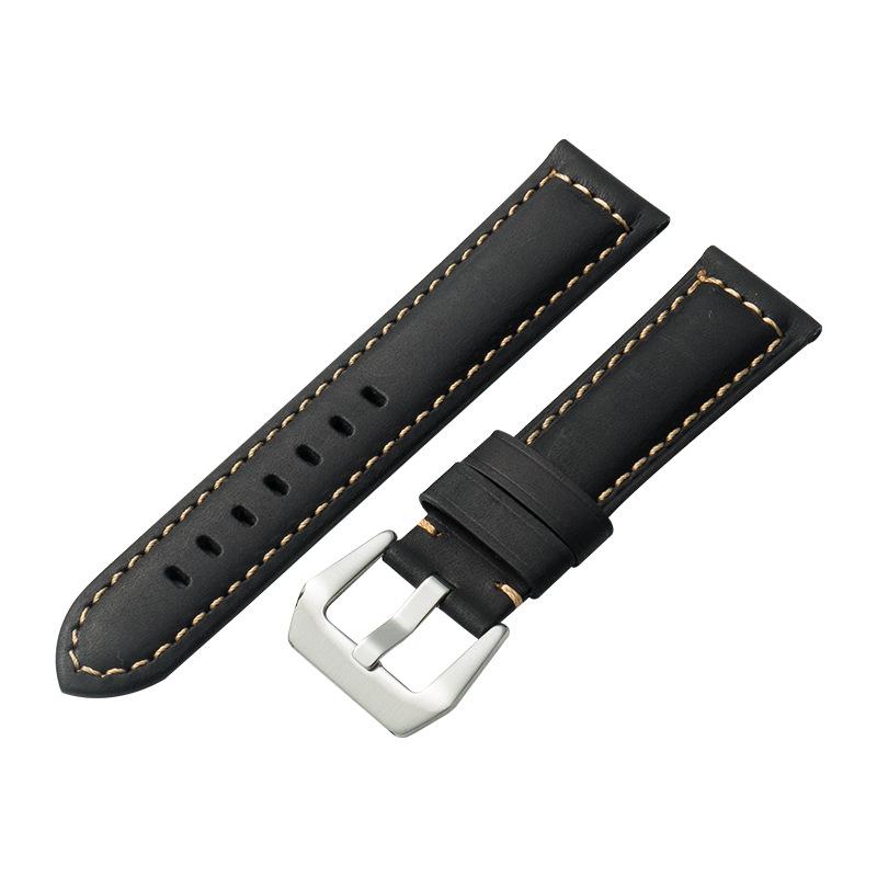 Crazy Horse Leather Frosted Retro Watch Strap 22/24/26mm - European & American Style