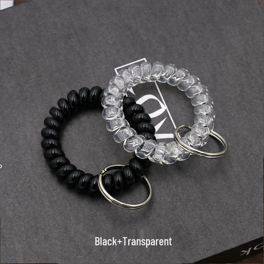 Minimalist Spring Coil Bracelet Keyring & Hair Tie