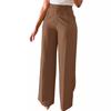 Women High Waist Straight Leg Long Commute Casual Formal Suit Pants