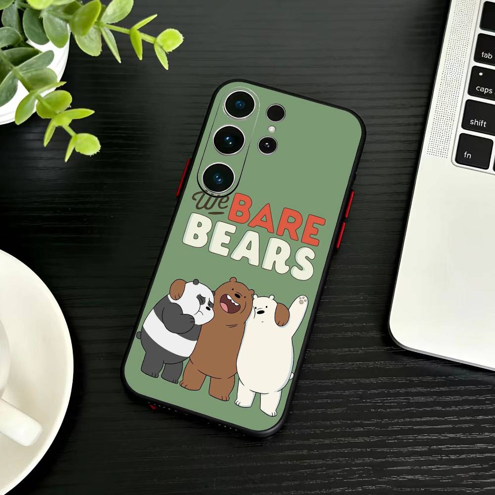 

Мы S-Bare B-Bears Чехол для телефона для Samsung S26, S25, S24, S23, S22, S21, S20, Ultra, Plus, FE Черный Мягкий чехол Samsung S24