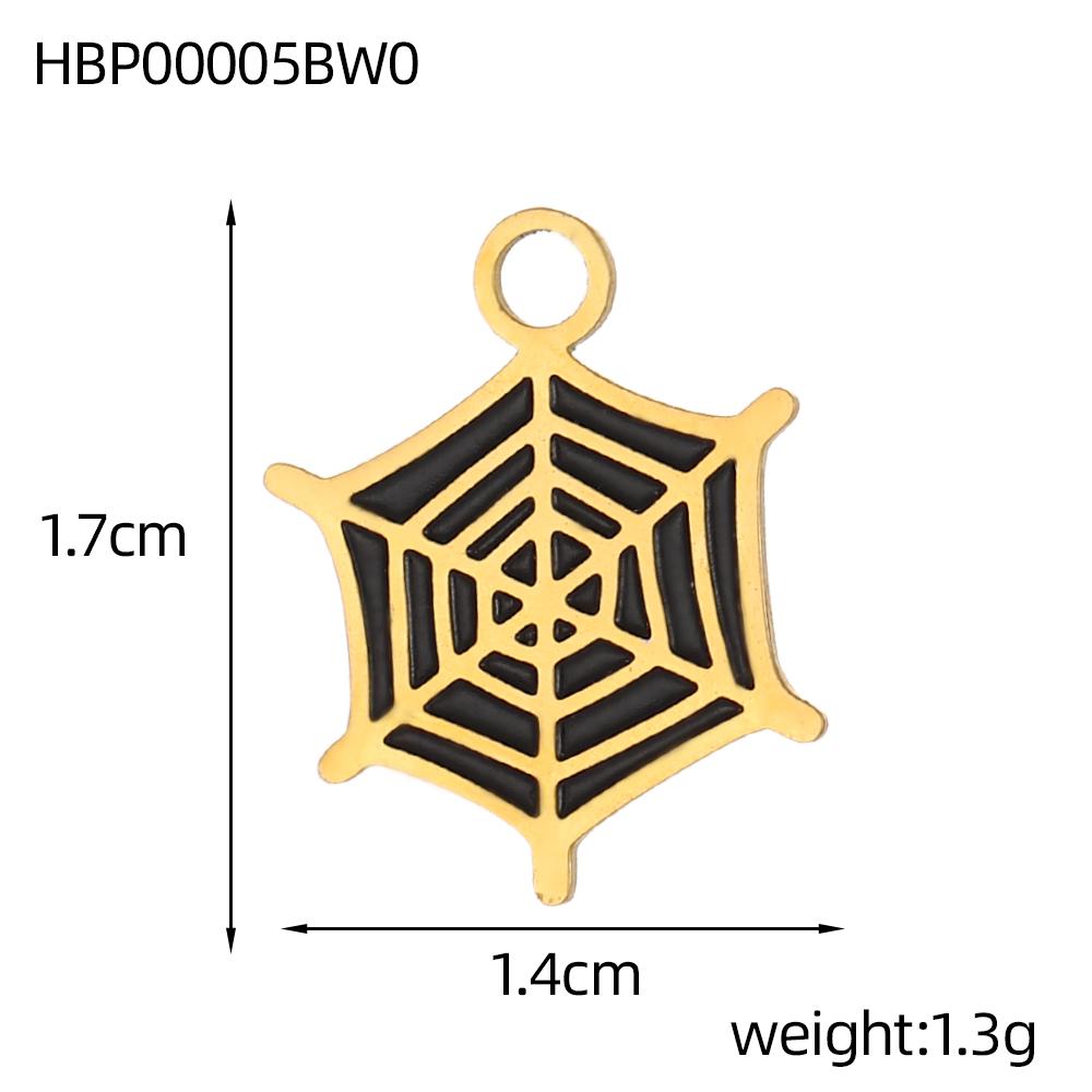 

CARLIDANA Gold Plated Stainless Steel Charm Wings Halloween Ghost Bat Enamel Cat Heart Pendant Accessories for Jewelry Making