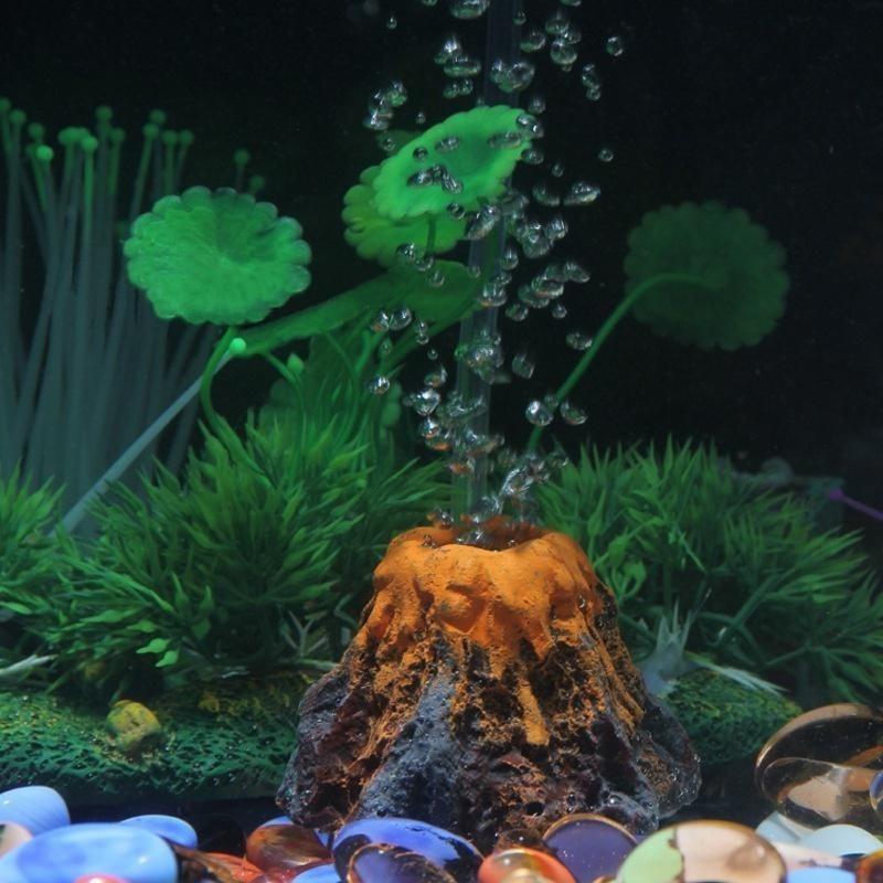 Aquarium Accessories Resin Crafts Simulation Artificial Volcano Rockery Fish Tank Decor Pet Supplies Ornament Decoration