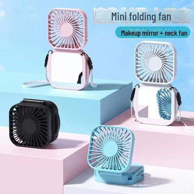 USB Wiederaufladbarer Mini Nacken hängender Faltventilator: Tragbar, Handheld, Desktop, für Büro- und Außeneinsatz