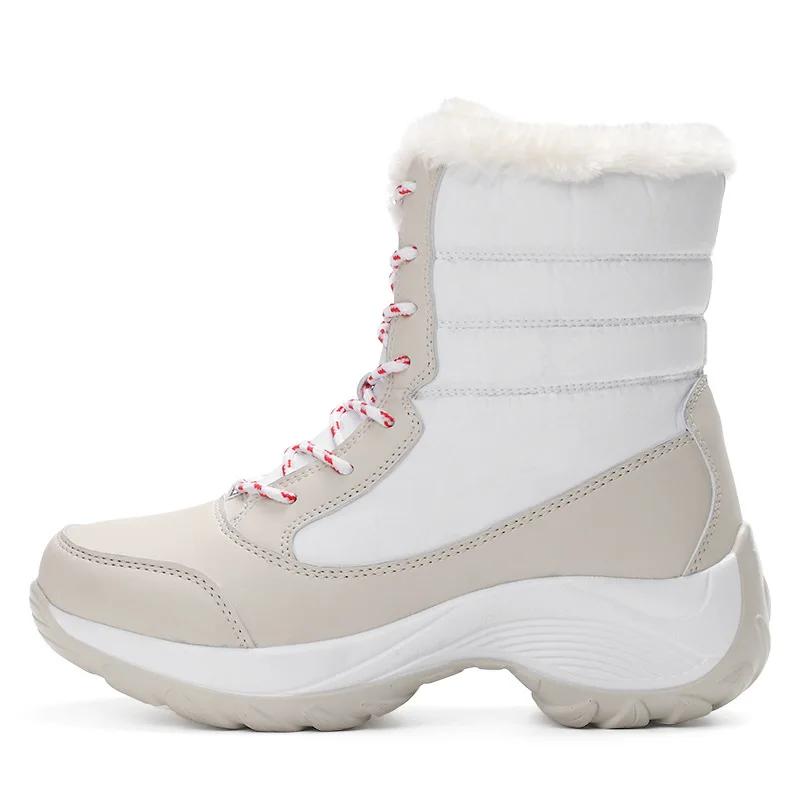 Fashion Women Warm Waterproof Boots Winter Brand Women's ankle Snow Boots Outdoor Non-slip Plush Sneakers Fashion Casual Designer Shoes