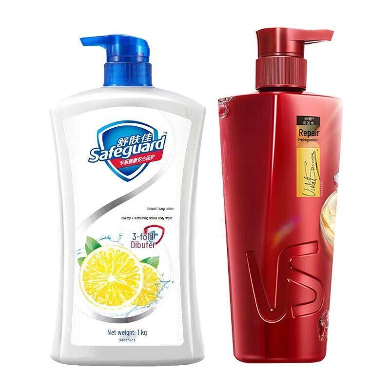 Набор Safeguard Лимонный гель для душа и шампунь VS Sassoon