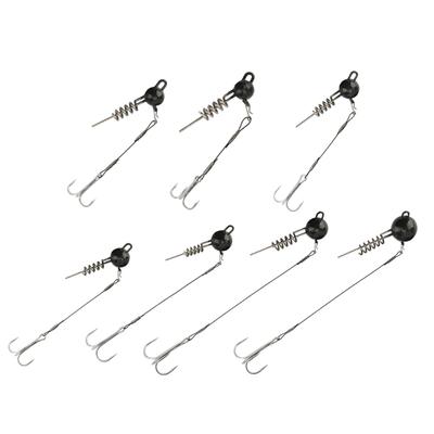 Fishing Small Round Bend Treble Hook Soft Lures Fishhook Soft Baits Treble Fish Hook Steel Wire Treble Fishing Hook