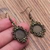 Drop & Dangle Earring Round Ear Hook Glass Cabochon Base Setting Tray Minimalist Jewelry ComponentsEarring Size 18x19mm QE025