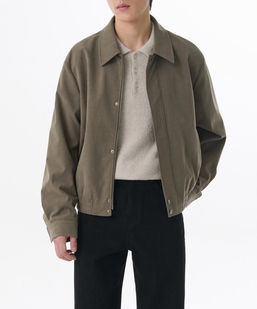 Musinsa Standard 14W Corduroy Minimal Blouson Jacket [Taupe Beige]