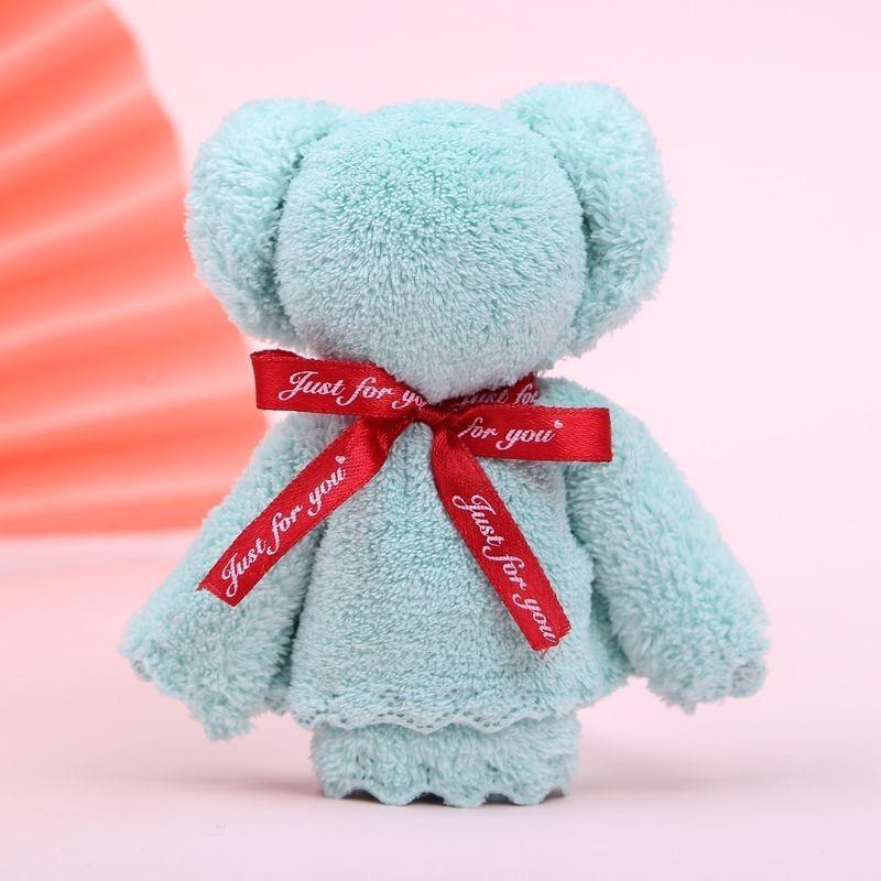 Coral Fleece Teddy Bear Children's Hand Towel - Soft, Absorbent, and Customizable Logo Print