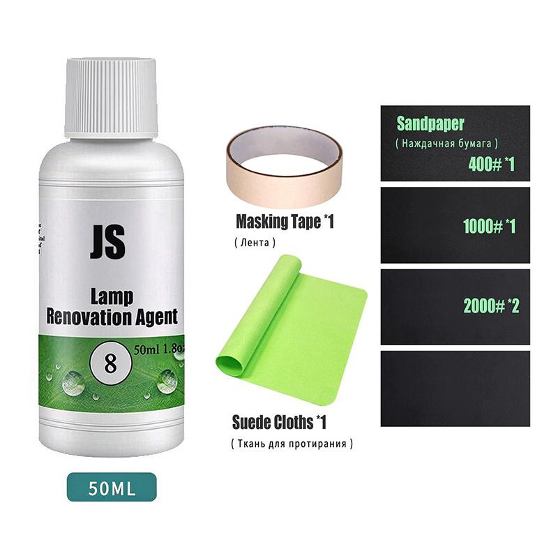 Car Headlight Restoration Kit Scratch Remover Repair Universal Refurbish Car Polymer Protect Polish Liquid Cleaners