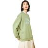 Anta Lifestyle Series Logo Pullover Round Neck Loose Sweatshirt Unisex sweatshirt Gray-Green 952438702-8