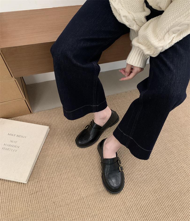 

French retro leopard print deep mouth single shoes women s 2025 autumn new small leather shoes one pedal women s shoes low heel loafers 39 чёрный