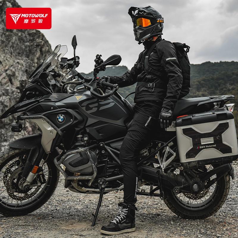 Motorcycle Riding Pants Men Outdoor All Season Stretch Breathable Cool Comfort Long Trousers With CE Armor