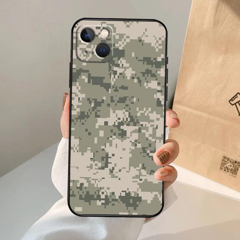 US ARMY Digital Camouflage Case For iPhone 16 15 14 13 12 11 Pro Max XS XR X Plus 12 13 Mini Bumper Back Cover
