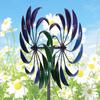 Rainbow Color Windmill Double-Layer Iron Windmill Public Craft Outdoor Wind Catcher Large Outdoor Ornament Garden Stake Windmill