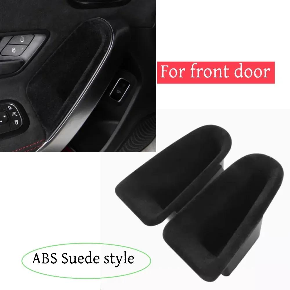 For Mercedes Benz A CLA Class W177 C118 A200 -24 Black ABS Car Door Handle Storage Box Container Organizer Tray Holder Trim