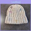 Fashion Knitted Hat With Double Ring Embellishment For Winter Sports And Casual