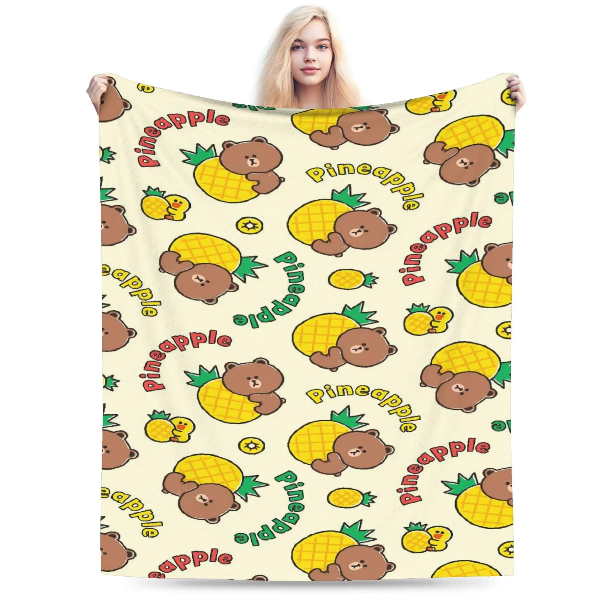 

Brown and Cony Plush Blankets Kids Adult Flannel Throw Blanket For Living Room Soft Warm Custom Quality Bedspread Gift 70x100cm