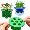 Garten-Anzuchttopf, 7-Loch Hydrokultur-Pflanzgefäß für Knoblauch und Frühlingszwiebeln, 3D-gedruckte Hydrokultur-Form für Blumen und Gemüse, Pflanzenhalter