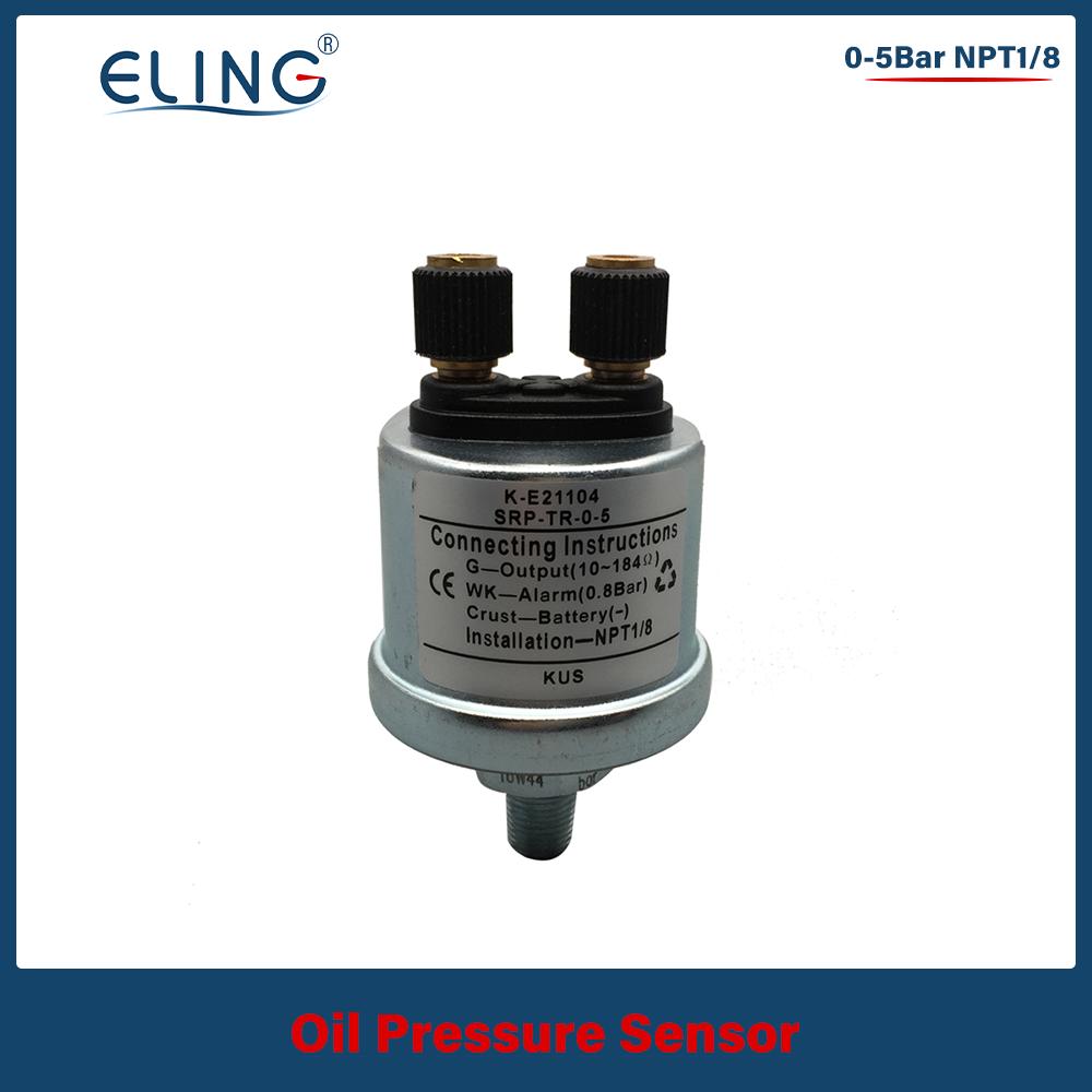 KUS 52mm 0-5Bar 0-10Bar Oil Pressure Gauge Car Boat 0-75Psi 0-145Psi Red Yellow Available Backlight Oil Pressure Sensor
