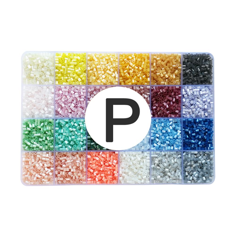 Yantjouet 2.6mm 24colours Pearl Plate Kits 13200pcs Puzzle Hama Perler Beads Set Box Pegboard Iron Beads Fuse Gift children Toy