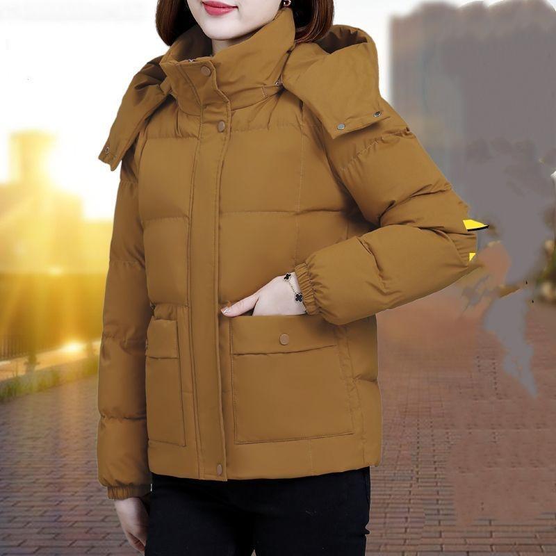 Down Padded Jacket Women's Short Style Autumn and Winter Thickened Warm Fashion Western Style Hooded Padded Jacket