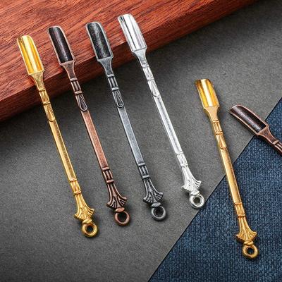 1Pc Spoon Mini Shovel Medicine Spoon Pendants Mini Charms Shovel for Filling Vials with Herbs