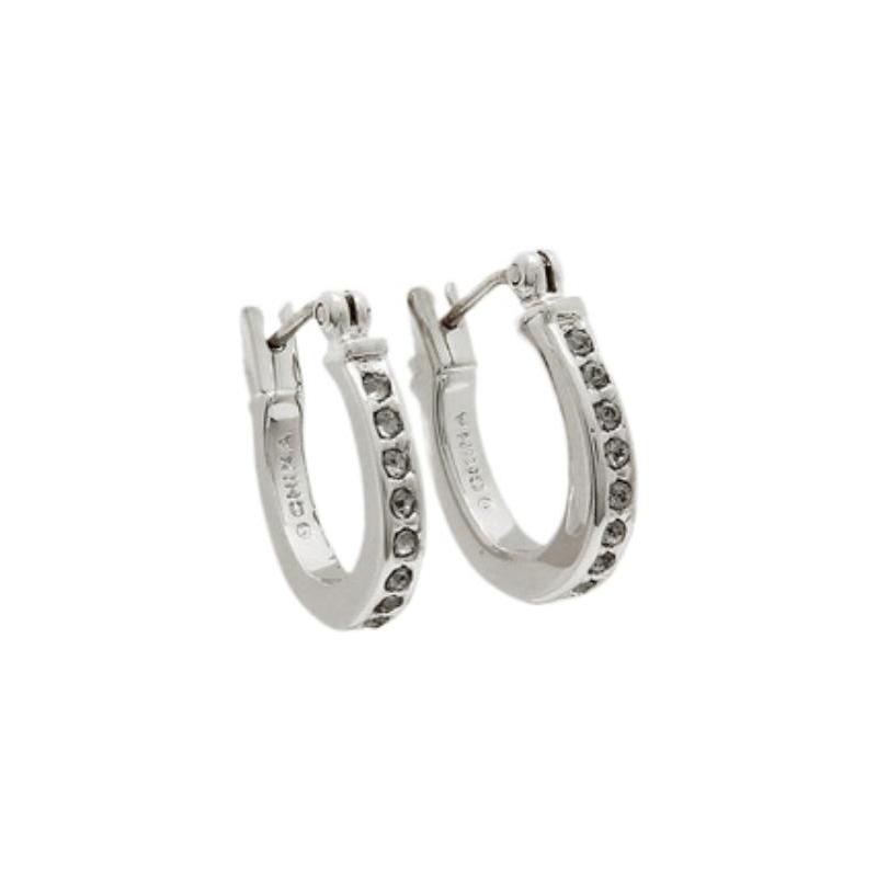 COACH Pave Earrings Women s Silver серебряный