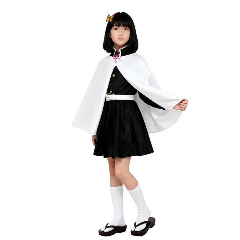 Demon Slayer Kimetsu No Yaiba Tsuyuri Kanao Costume With Casual Style And Linen Fabric For Youths