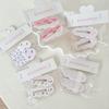 Cream Girl Series Polka Dot Bow Wave Cloud Barrettes Girl Heart All-Match Duckbill Clip Side Side Clip Hair