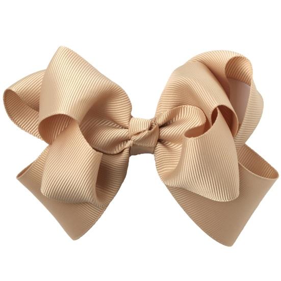 Bow Hairpin Safety Alloy Hair Clip with Burr-Free Metal Spring Double-Layer Threaded Webbing Bow Kids Non-Slip Hair Accessory
