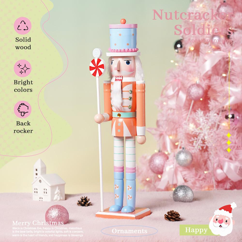 50CM Nutcracker soldier puppet candy series combination wooden craft Christmas tree pendant family festival decoration gift