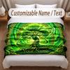Tree of Life Theme Soft Blanket Personalized Custom Name Text Print Warm Blanket Home Sofa Bedroom Decor