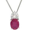 NON BRAND - Ruby 1.32ct Diamond PendantNecklace Pt900/Ruby Array