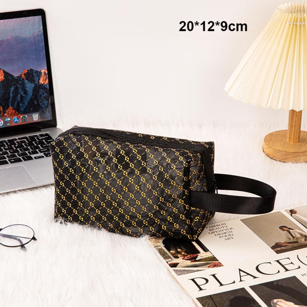 

Multifunction Women Cosmetic Storage Pouch Black Lipstick Organizer Bags 20*12*9cm