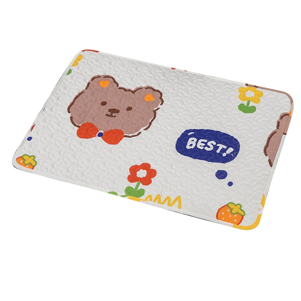 Pet Sleeping Mat Breathable Prevent Slip Soft Cute Pattern Cat Dog Bed Pad for Dog Crate Type 3 70x90cm 27.6x35.4in