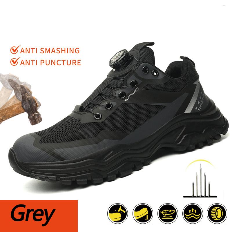 

Insulation 6 KV Work Shoes for Men Rotating button Work Safety Shoes Puncture-Proof Indestructible shoes Security Boots Fashion 36