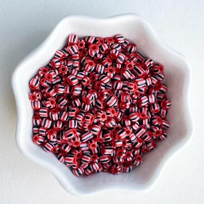 

Fashion Glass Seed Beads Colorful Stripe Loose Spacer Rice Beads For Bracelet Earrings DIY Jewelry Making Bracelet Accessories 10g