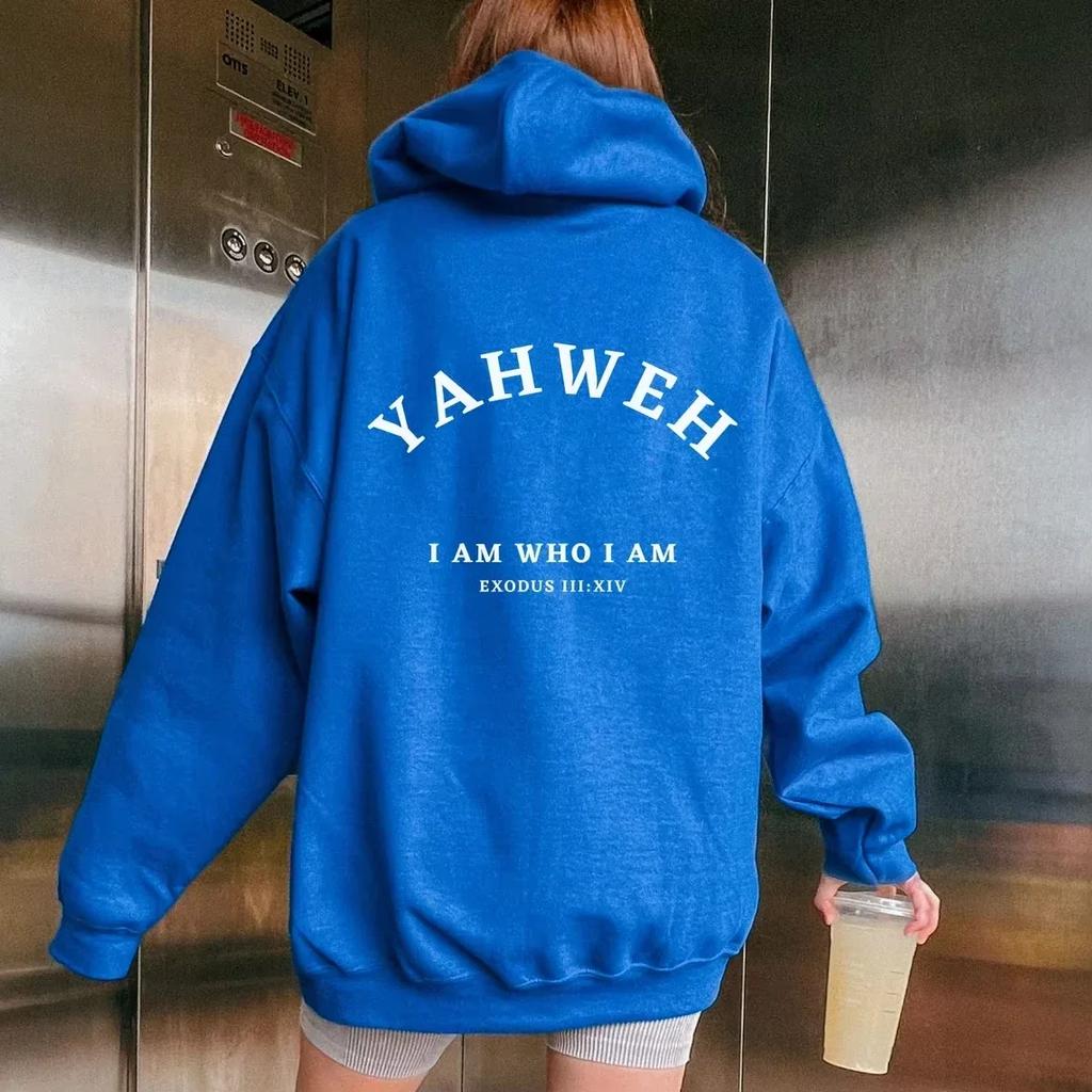 6 Sudaderas de Hombre Más Vendidas Christian Yahweh Jesús Hombre Moda Popular Streetwear Estampado de Letras Sudaderas con Capucha para Mujer