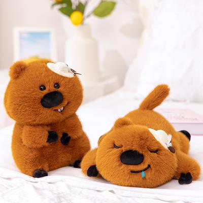 Cute Pet Beaver Plush Doll Cute Sitting Little Beaver Doll Simulation Animal Doll Birthday Gift