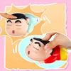 1 Piece  Crayon Shin-Chan Pat On The Head Lamp Toy With Light Ornament Anime Figure Model Small Night Light Toys