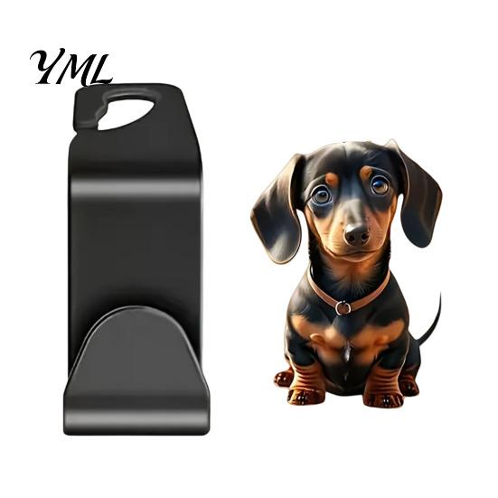 Cute Cat Dog Car Decor Seat Hook, Cartoon Cat/Dog Pattern Decor, Durable Load Bearing Acrylic Hook Headrest Hanger, Universal Vehicle Interior