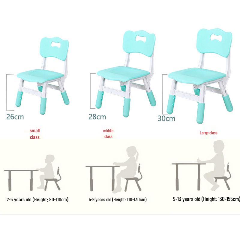 Adjustable Height Plastic Chair for Kids – Ideal for Drawing, Eating, and Studying
