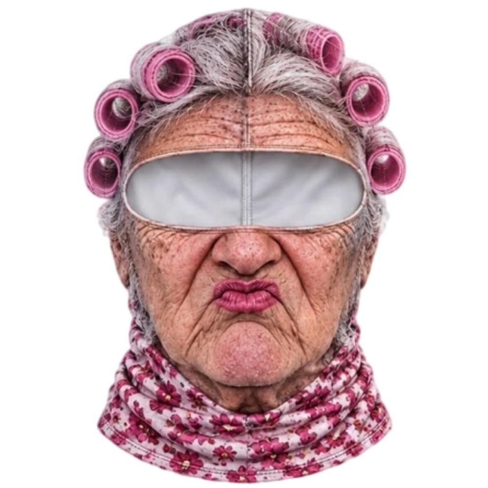 White Mustache Old Man Balaclava Face Mask Full Coverage Ski Mask Hood Winter Mask Cover For Men