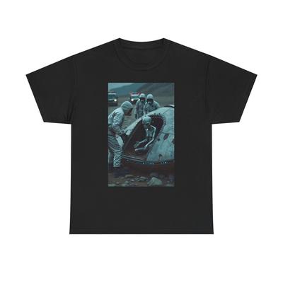 UFO Encounter Graphic T Shirt Outerspace Aliens Unisex Heavy Cotton Tee Unisex T-Shirt