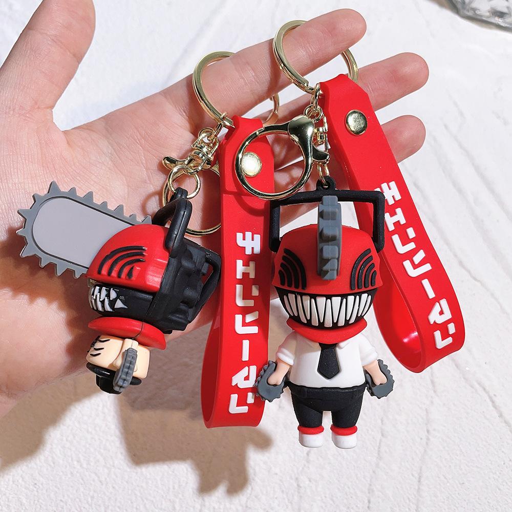 Chainsaw Man Keychain Cartoon Denji Pochita Anime Keyrings Makima Power Aki Hayakawa Doll Keyring Toys Accessorie Fans Boy Gifts