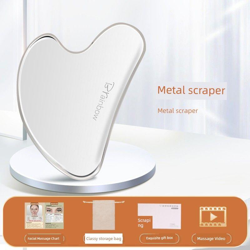 

Brainbow French Pattern Universal for Entire Body Stainless Steel Metal Scraper (Storage Bag Included)