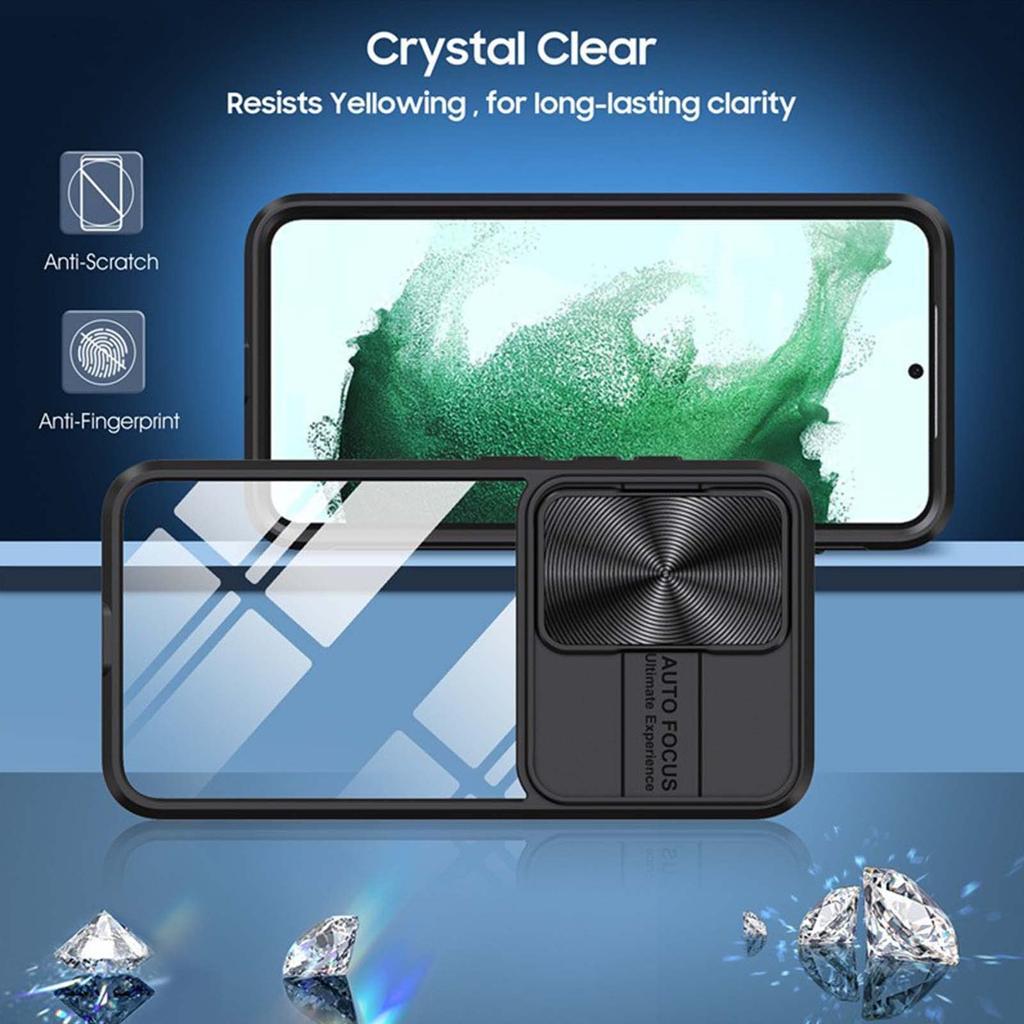 Kryt pro Samsung Galaxy S23 Ultra /S23 Plus /S23 s posuvným krytem kamery pro ochranu objektivu 360° plné pokrytí akrylový kryt