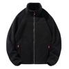 Winter Fleece Jacket Men Casual Solid Color Warm Coat Fluffy Coral Velvet Jacket Harajuku Beige Green